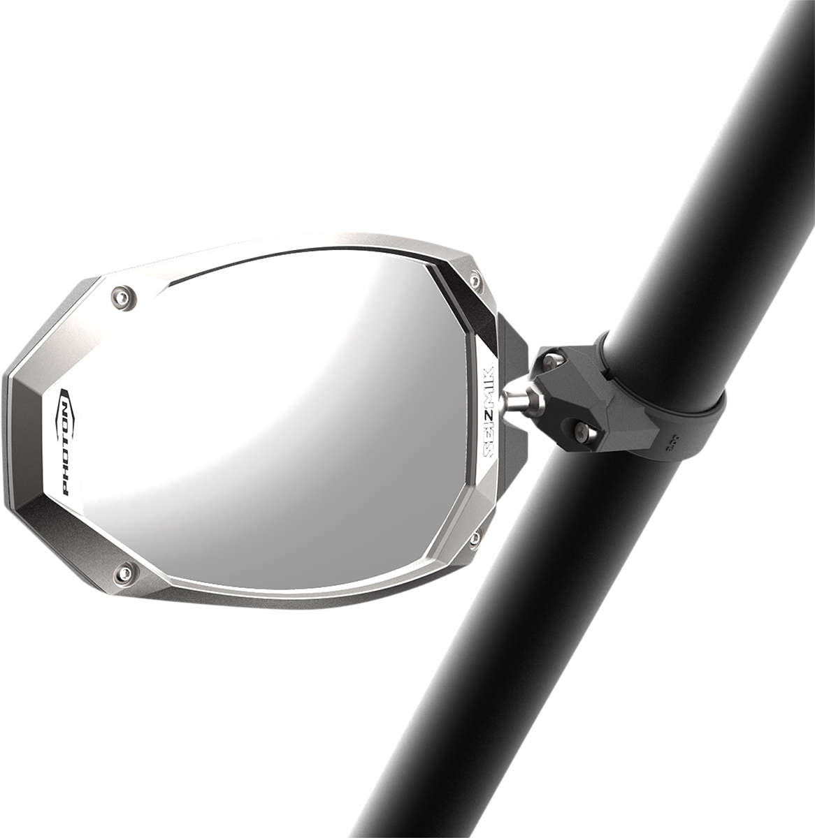 SEIZMIK Mirrors - Photon - Side View - Oval - Black/Silver - 1.875"/2" ROPS - Pair 56-18108