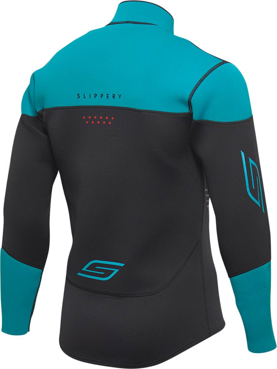 SLIPPERY Breaker Wetsuit and Jacket - Black/Aqua - Large 3201-0290