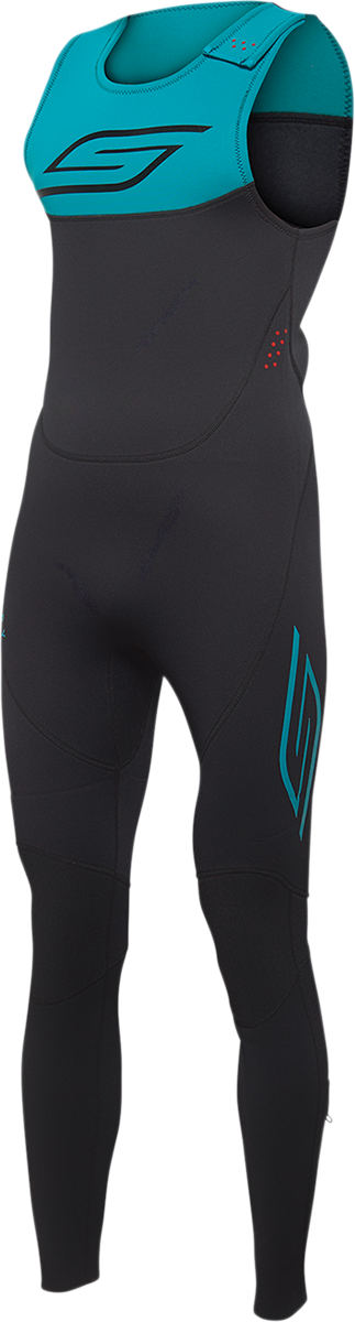 SLIPPERY Breaker Wetsuit and Jacket - Black/Aqua - 2XL 3201-0292
