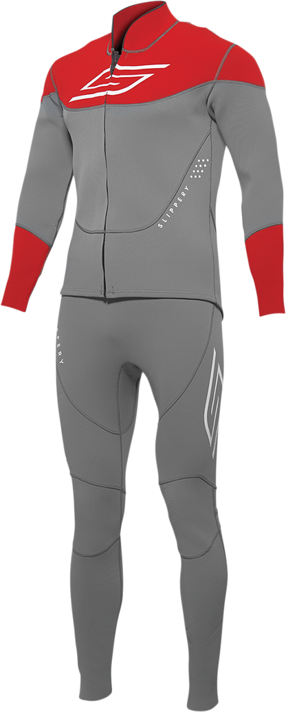 SLIPPERY Breaker Wetsuit and Jacket - Charcoal/Red - XL 3201-0285