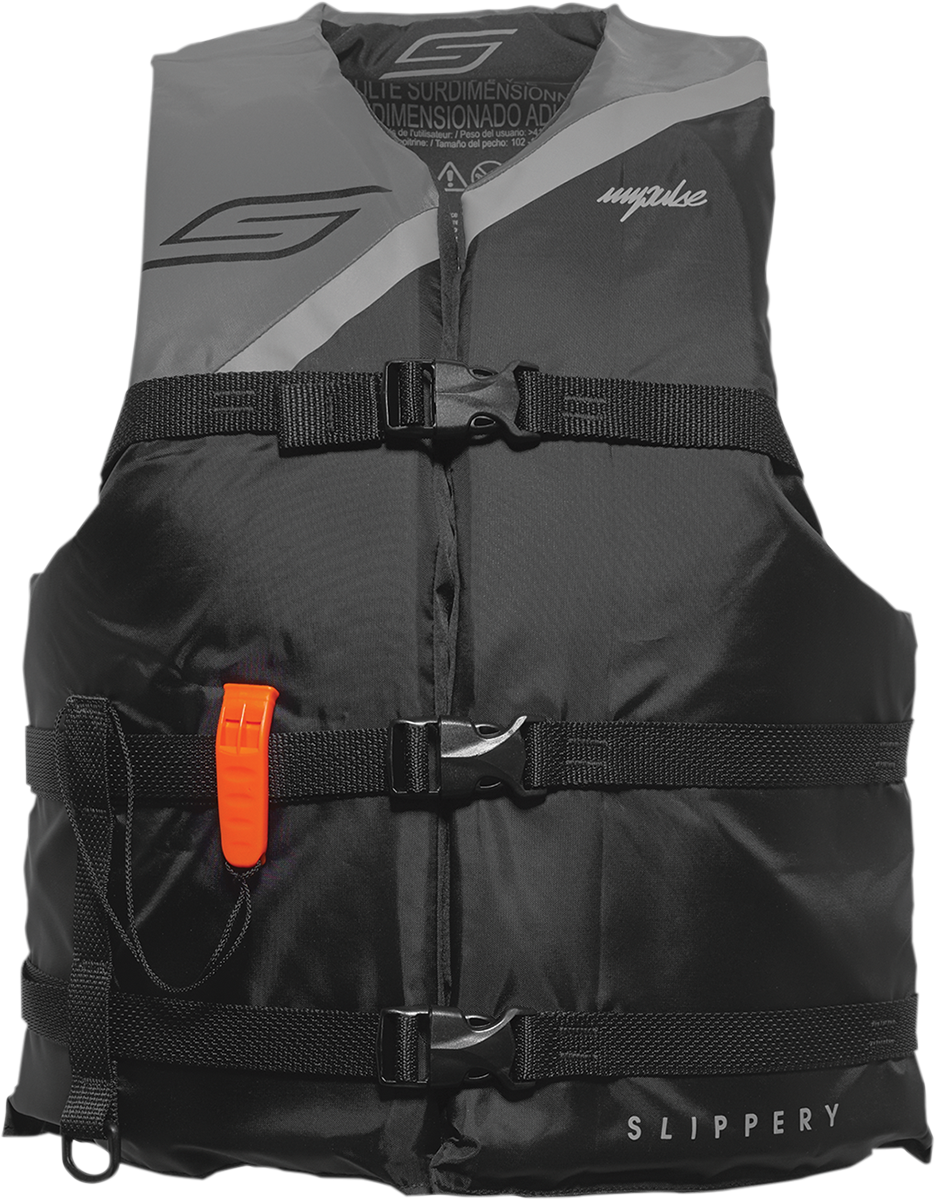 SLIPPERY Impulse Vest - Black/Charcoal - Super L 103014-70100521