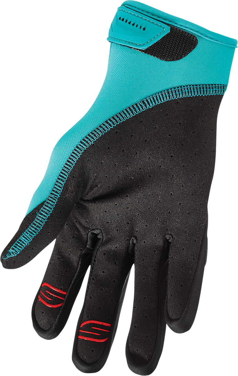 SLIPPERY Circuit Gloves - Black/Aqua - XS 3260-0432