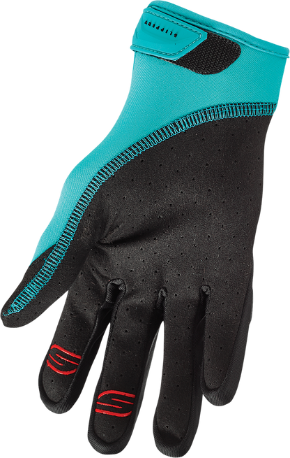 SLIPPERY Circuit Gloves - Black/Aqua - XS 3260-0432