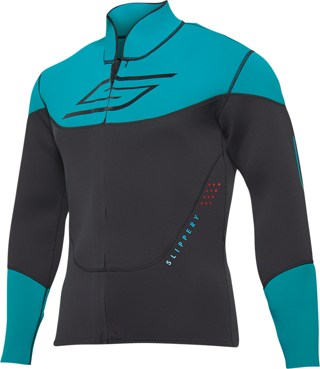 SLIPPERY Breaker Wetsuit and Jacket - Black/Aqua - XL 3201-0291
