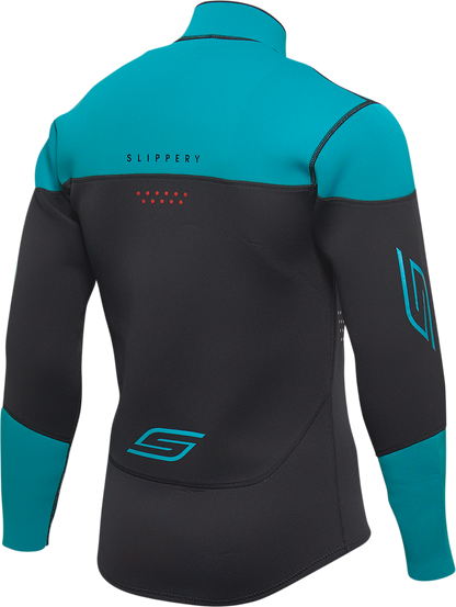 SLIPPERY Breaker Wetsuit and Jacket - Black/Aqua - XL 3201-0291