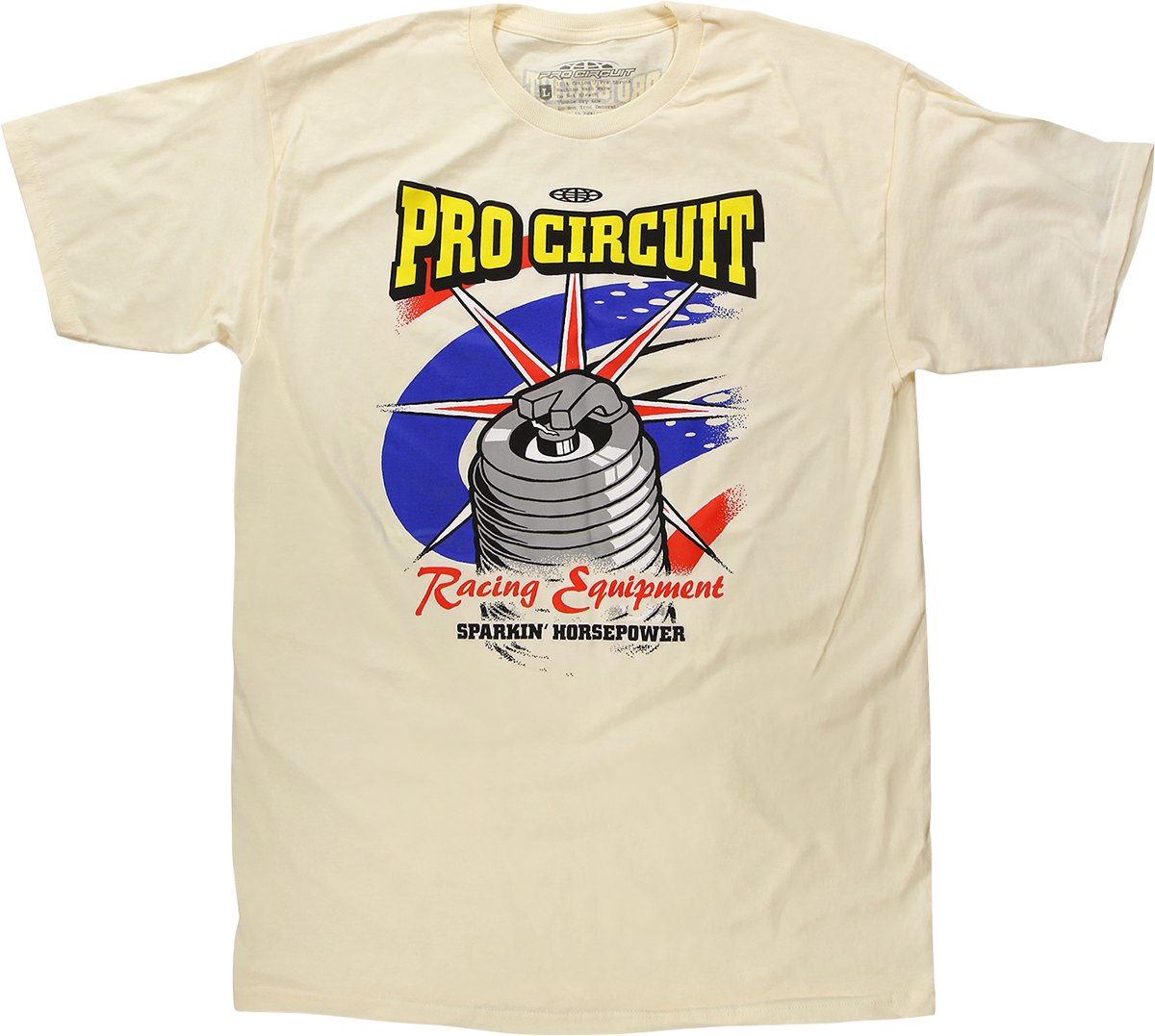 PRO CIRCUIT Spark Plug T-Shirt - Cream - 3XL 6431750-060