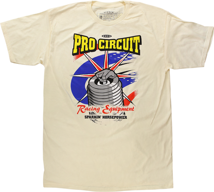 PRO CIRCUIT Spark Plug T-Shirt - Cream - 2XL 6431750-050