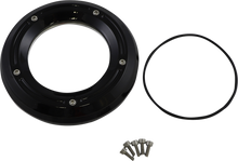 TRASK Assault Derby Cover with Window - Gloss Black - Softail TM-0042BK