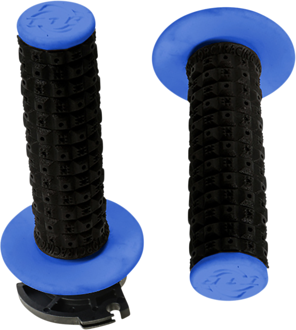 TORC1 Defy Lock-On Grips - Black/Blue 2650-0203