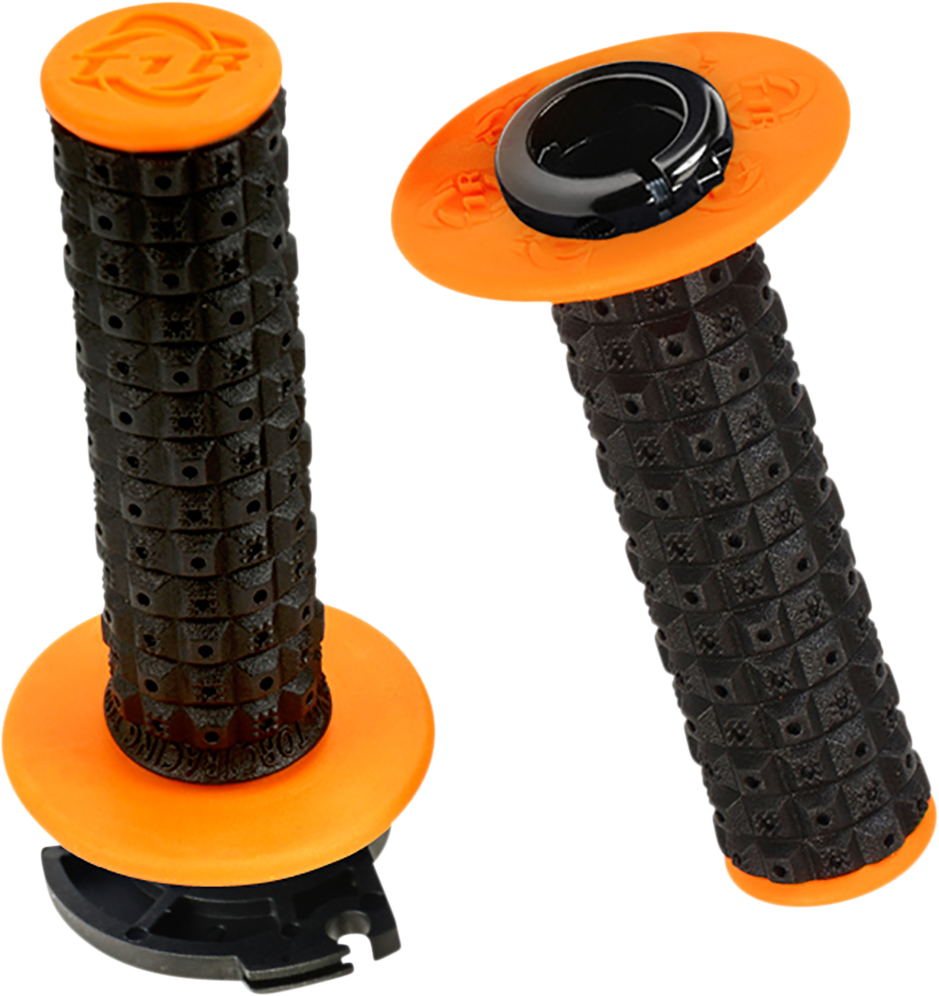 TORC1 Defy Lock-On Grips - Black/Orange 2650-0205