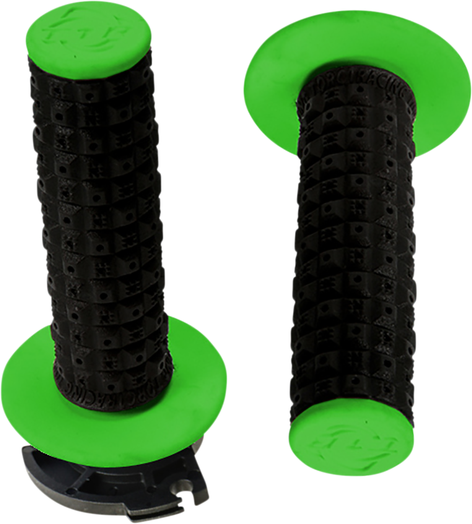 TORC1 Defy Lock-On Grips - Black/Green 2650-0208