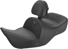 SADDLEMEN Heated Roadsofa™ Seat - Carbon Fiber - With Backrest - Black - GL H01-07-185BRHCT