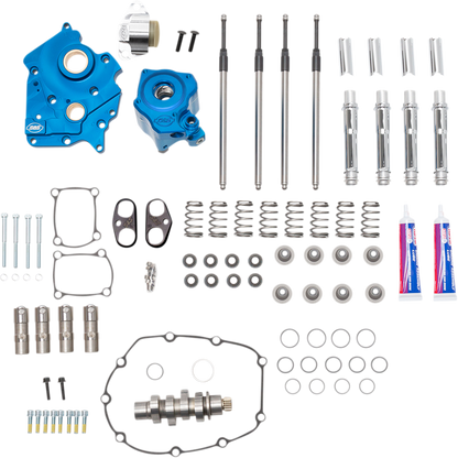 S&S CYCLE Cam Chest Kit with Plate - Chain Drive - Water Cooled - 550 Cam - Chrome Pushrods - M8 310-1080B