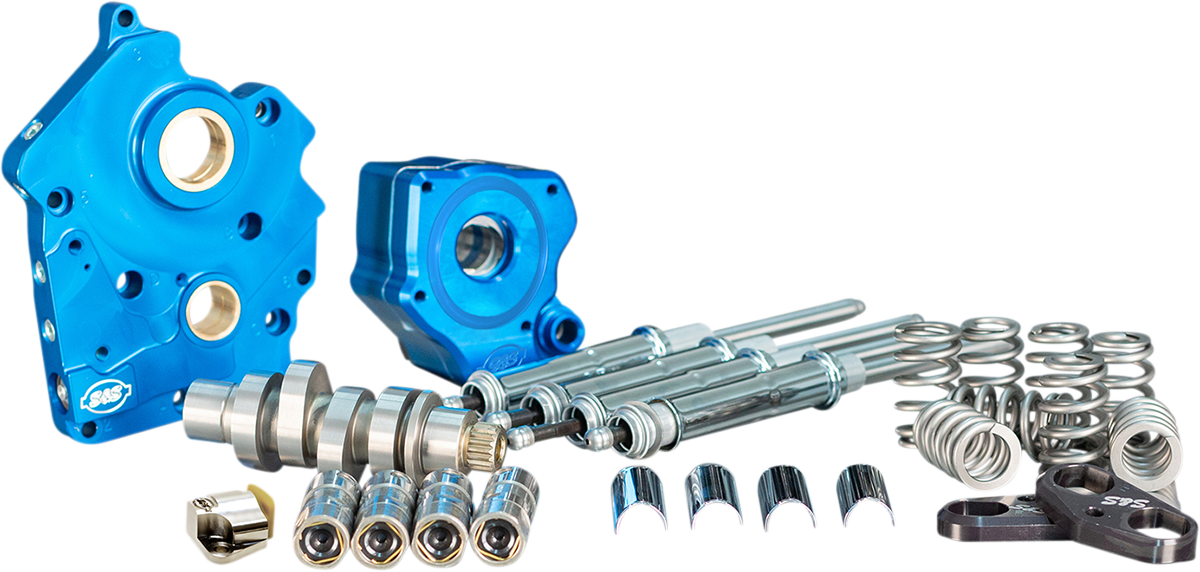 S&S CYCLE Cam Chest Kit with Plate - Chain Drive - Water Cooled - 550 Cam - Chrome Pushrods - M8 310-1080B