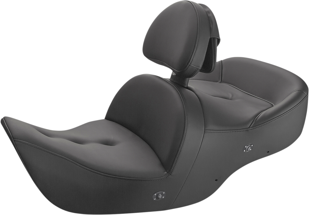 SADDLEMEN Seat - Roadsofa™ - With Backrest - Pillow Top - Black - Heated H01-07-181BRHCT
