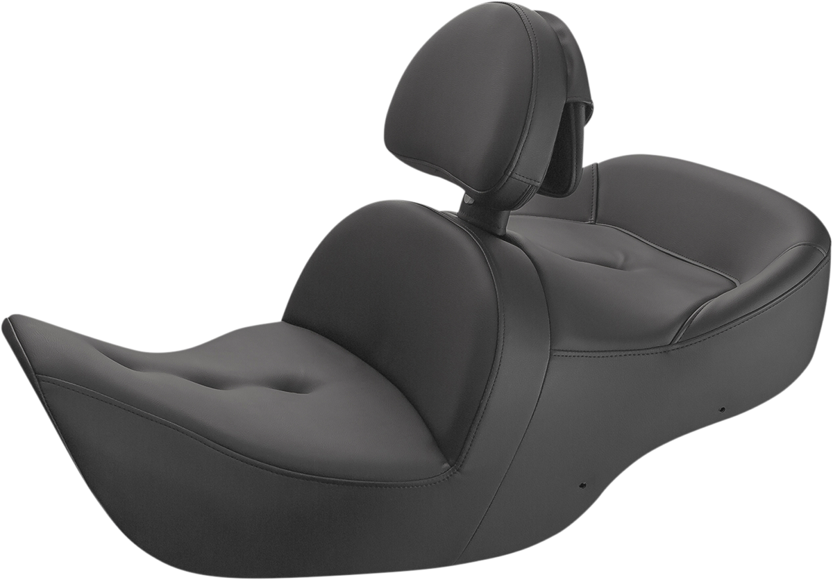 SADDLEMEN Seat - Roadsofa™ - With Backrest - Pillow Top - Black H01-07-181BR