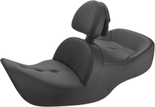 SADDLEMEN Seat - Roadsofa™ - With Backrest - Pillow Top - Black H01-07-181BR
