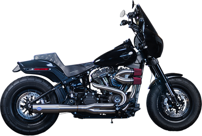 S&S CYCLE 2-into-1 Superstreet Exhaust System - 50 State - M8 Softail - Stainless Steel 550-0996B