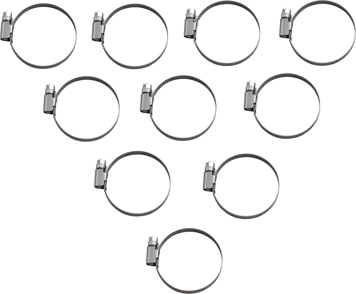 PARTS UNLIMITED Hose Clamps - Embossed - 32-50 mm - 10 Pack T03-6257-10