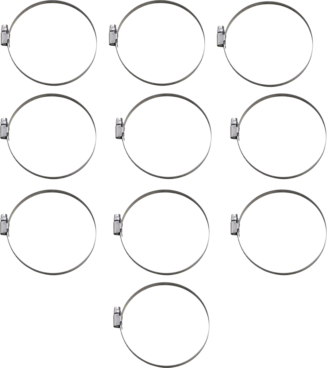 PARTS UNLIMITED Hose Clamps - Embossed - 80-100 mm - 10 Pack T03-6262-10