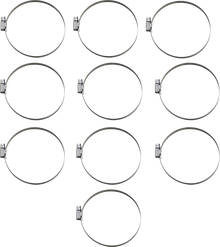PARTS UNLIMITED Hose Clamps - Embossed - 80-100 mm - 10 Pack T03-6262-10
