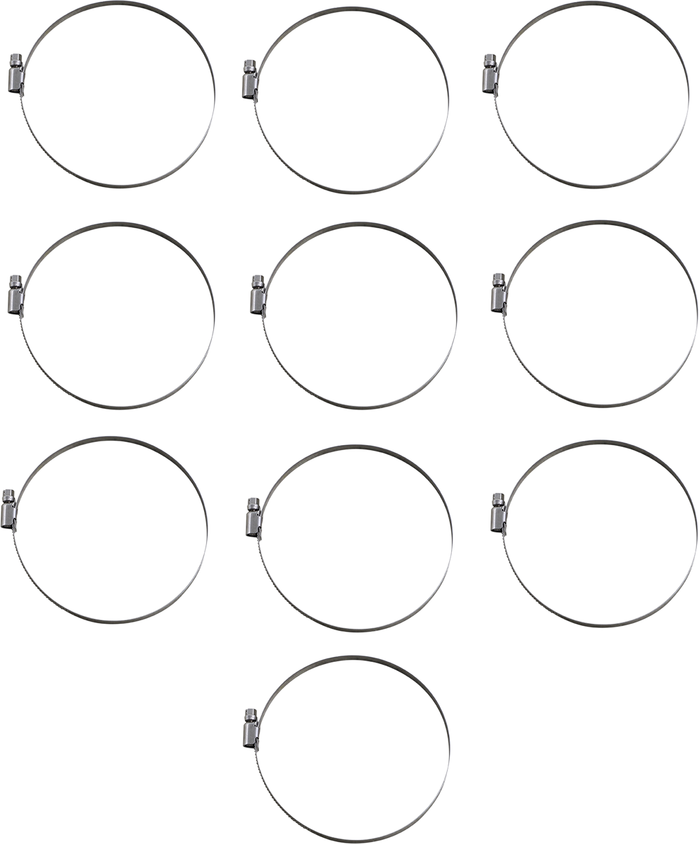 PARTS UNLIMITED Hose Clamps - Embossed - 100-120 mm - 10 Pack T03-6263-10