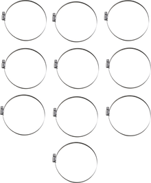 PARTS UNLIMITED Hose Clamps - Embossed - 100-120 mm - 10 Pack T03-6263-10