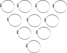 PARTS UNLIMITED Hose Clamps - Embossed - 70-90 mm - 10 Pack T03-6261-10