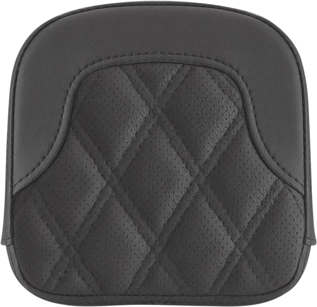 SADDLEMEN Tall Sissy Bar Pad - RoadSofa™ - Lattice Stitch - Black - FL '99-'23 040744