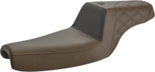 SADDLEMEN Unknown Industries Seat - Front Carbon Fiber/Black Gripper Lumbar/Rear Lattice Stitch - XL '04-'22 UN07-11-173BR