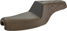 SADDLEMEN Unknown Industries Seat - Front Carbon Fiber/Black Gripper Lumbar/Rear Lattice Stitch - XL '04-'23 UN07-03-173BR