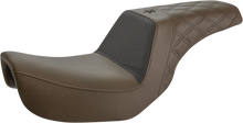 SADDLEMEN Unknown Industries Seat - Front Carbon Fiber/Black Gripper Lumbar/Rear Lattice Stitch - Dyna UN06-04-173BR
