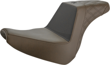 SADDLEMEN Unknown Industries Seat - Front Carbon Fiber/Black Gripper Lumbar/Rear Lattice Stitch - FXBR '18-'20 UN18-31-173BR
