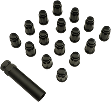 MOOSE OFFROAD Lug Nuts - Splined - M12 x 1.25 - Black - 16 Pack SPMO03806BL4