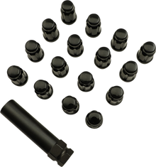 MOOSE OFFROAD Lug Nuts - Splined - M12 x 1.50 - Black - 16 Pack SPMO3807BL4