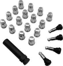 MOOSE OFFROAD Lug Nuts - Splined - 3/8-24 - Chrome - 16 Pack SPMO3803L4