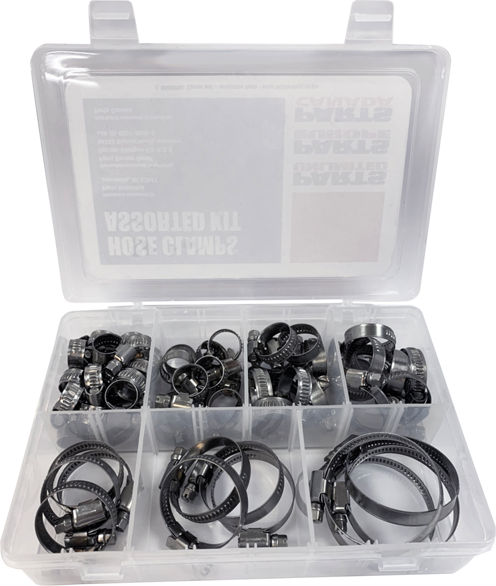 PARTS UNLIMITED Assortment Kit - Hose Clamp - 60-Pieces T03-6242K