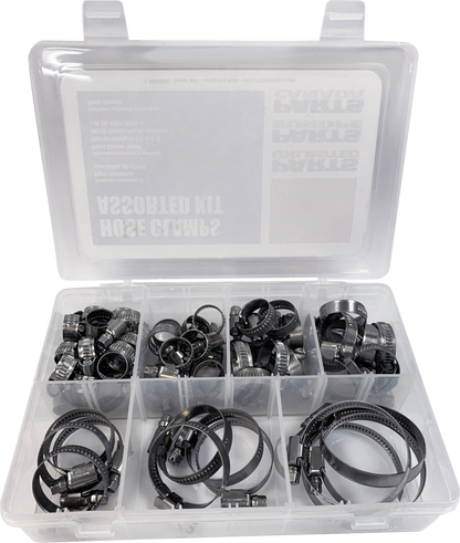 PARTS UNLIMITED Assortment Kit - Hose Clamp - 60-Pieces T03-6242K