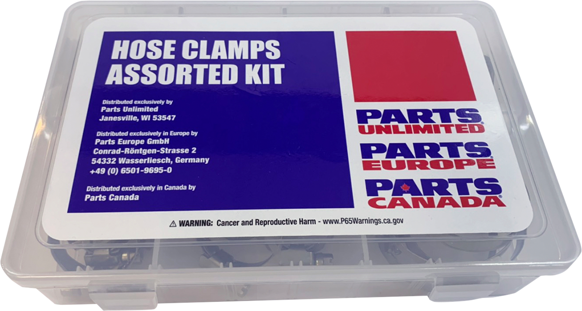 PARTS UNLIMITED Assortment Kit - Hose Clamp - 60-Pieces T03-6242K