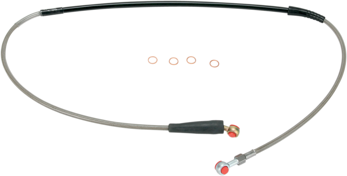 MOOSE OFFROAD Brake Line - Front - Stainless Steel - Honda H02-1-029/P