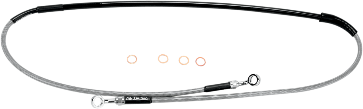 MOOSE OFFROAD Brake Line - Front - Stainless Steel - Kawasaki/Suzuki K02-1-046/P