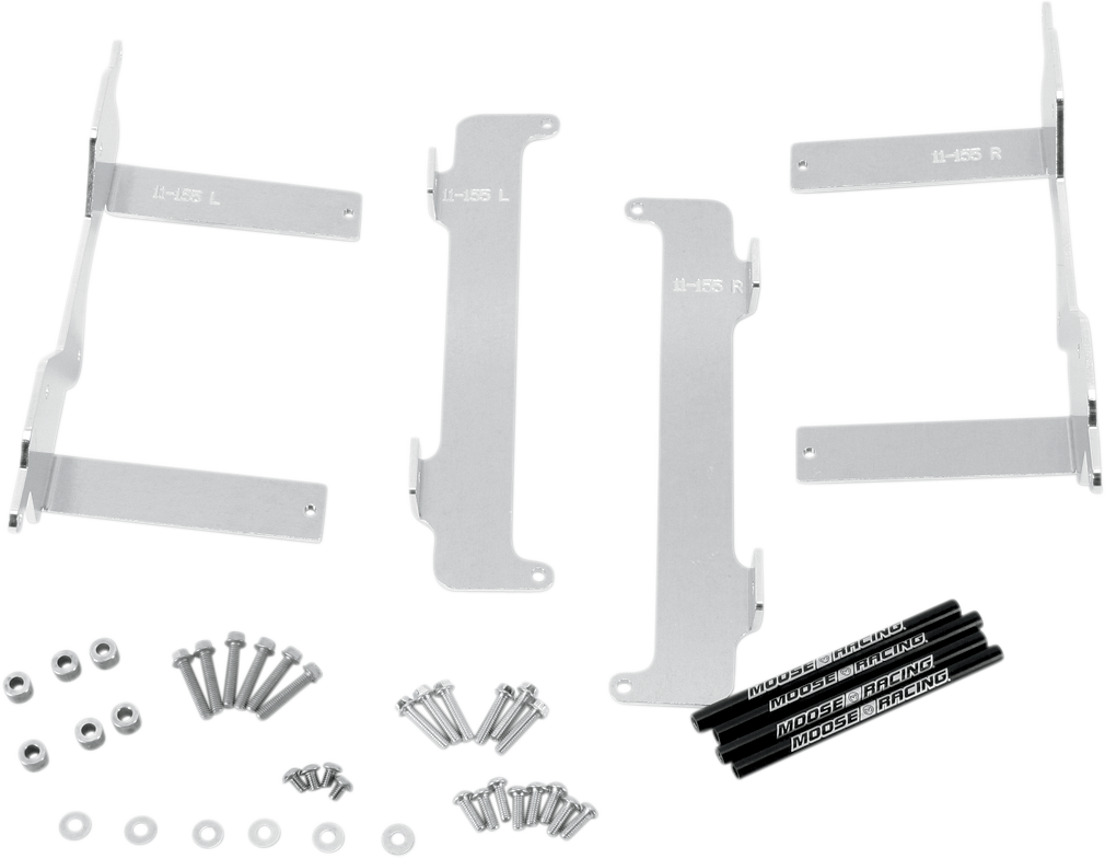 MOOSE OFFROAD Radiator Braces - Silver - Yamaha 11-155