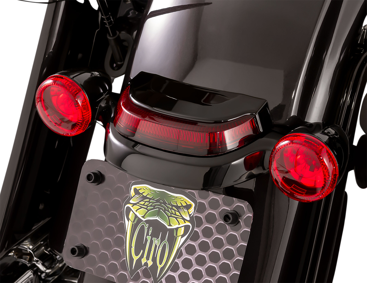 CIRO Taillight - Red Lens - Black 40174