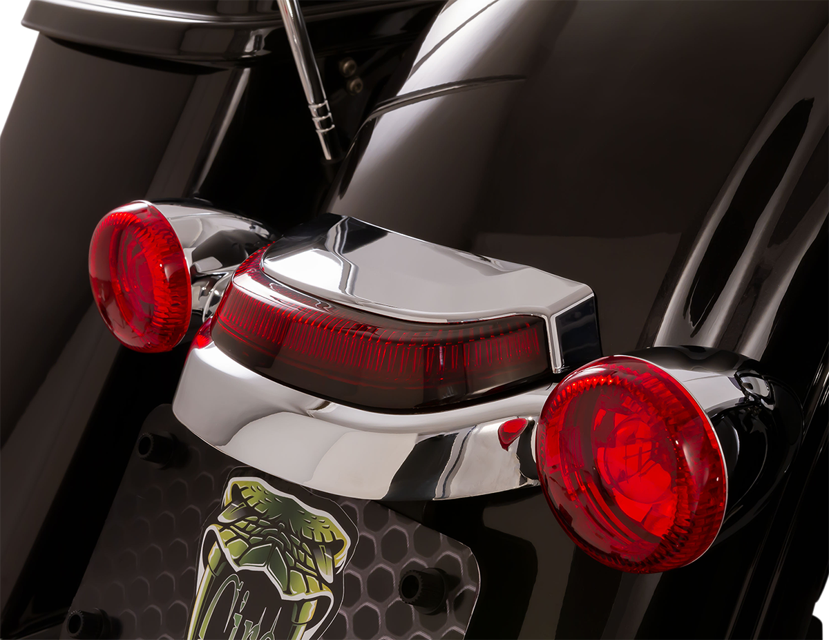 CIRO Taillight - Red Lens - Chrome 40173