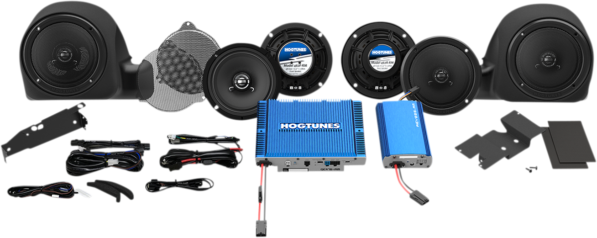 HOGTUNES Speaker/Dual Amp Kit - Ultra QC ULTRA 6-RM