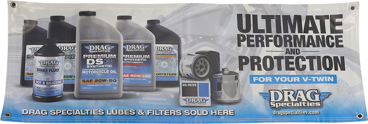 DRAG SPECIALTIES Banner - 48" x 18" DS OIL 3/21