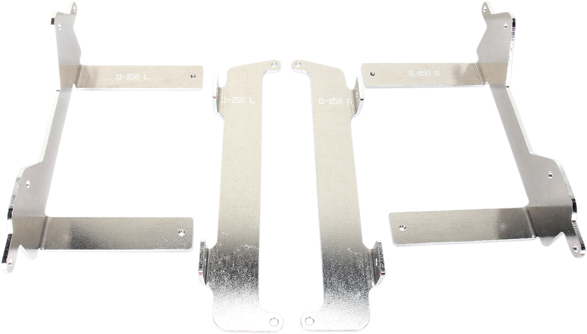 MOOSE OFFROAD Radiator Braces - Silver - Yamaha 11-158