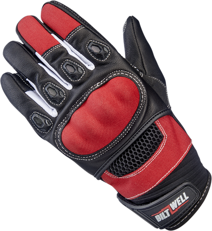 BILTWELL Bridgeport Gloves - Red - XS 1509-0801-301