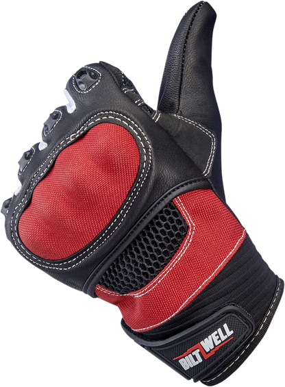 BILTWELL Bridgeport Gloves - Red - 2XL 1509-0801-306