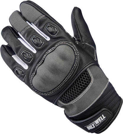 BILTWELL Bridgeport Gloves - Gray - Small 1509-1101-302
